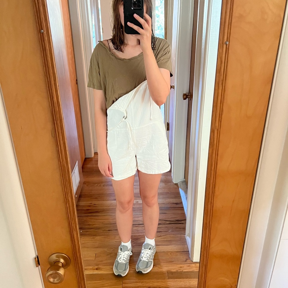 White Utility Romper - Picture 2 of 4